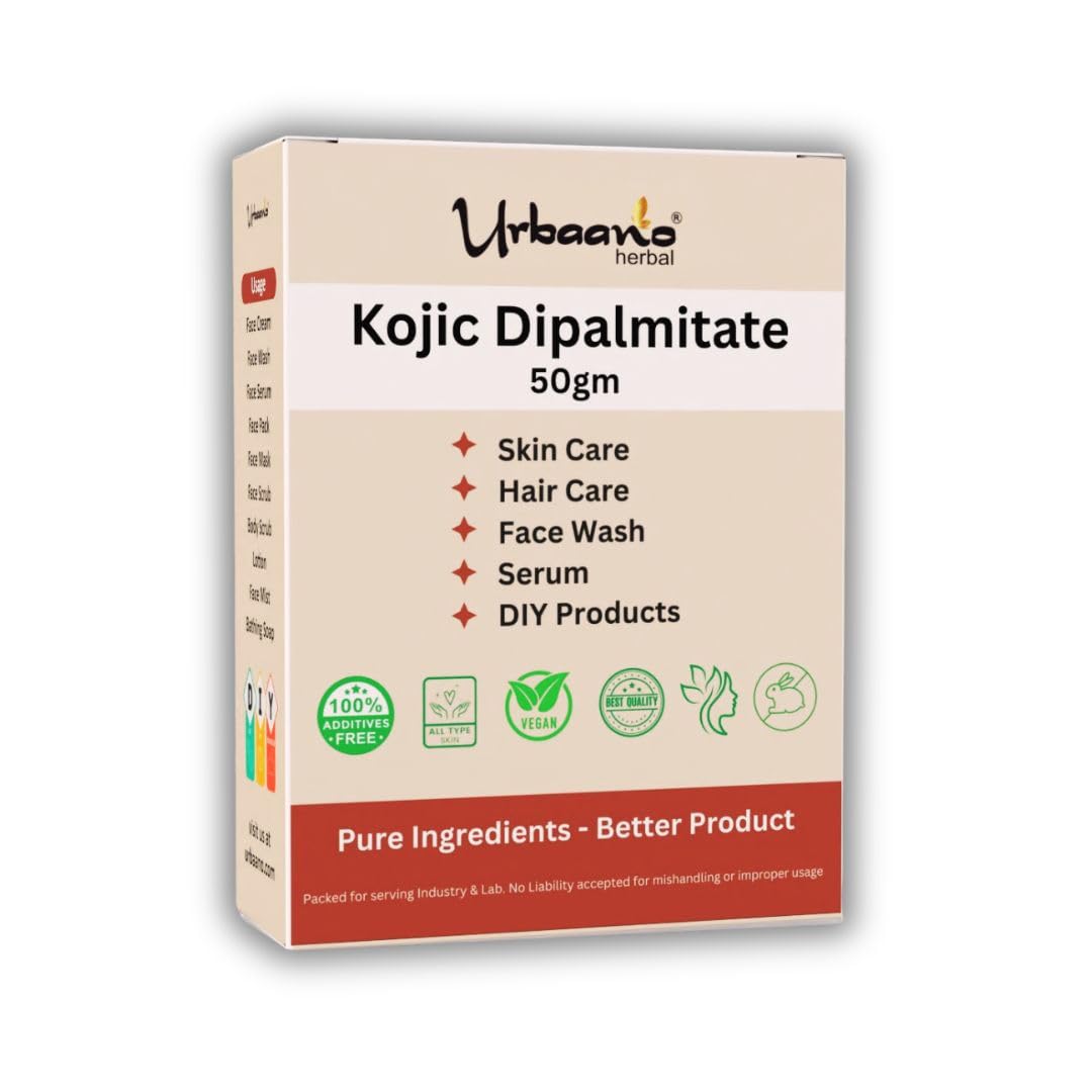 Box of Urbaans Kojic Dipalmitate with branding and product details on a white background