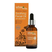 Urban Veda Soothing Facial Oil bottle and packaging on a white background