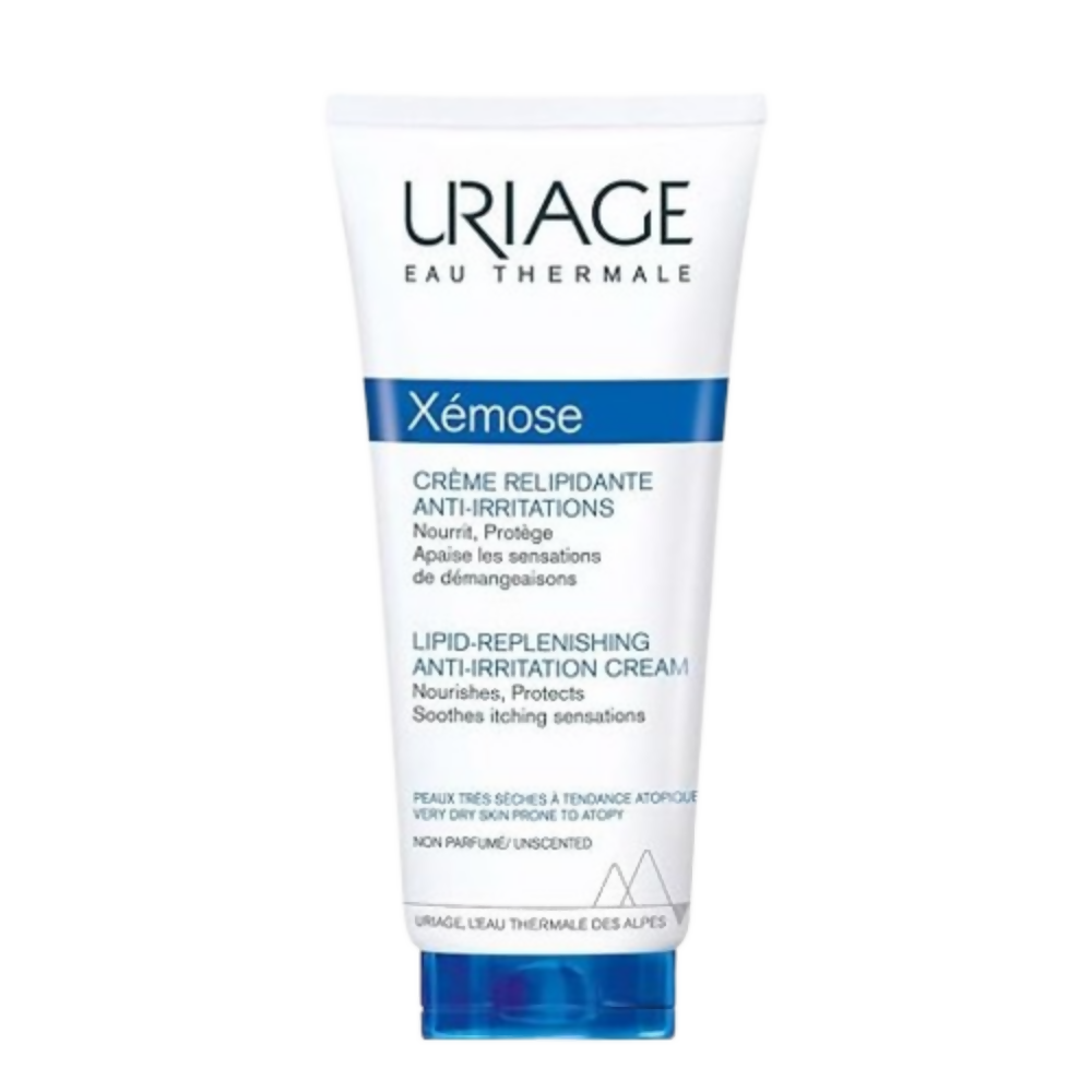 Uriage Xémose cream tube on a white background