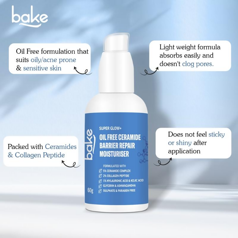 Bake Super Glow+ Oil Free Ceramide Barrier Repair Moisturiser