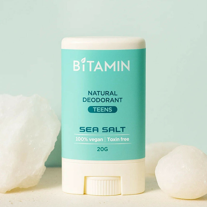 Bitamin Natural Deodorant Cotton Vanilla, Sea Salt Teens