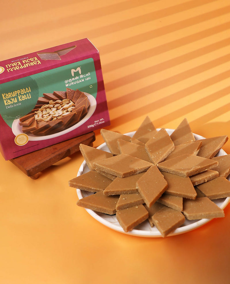 Murugan Idli Karuppatti Kaju Kathli