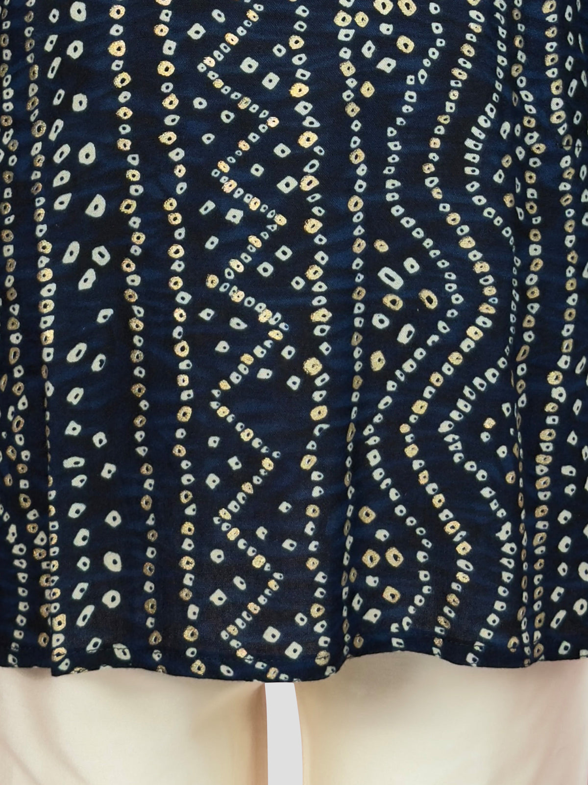 Boys Blue Rayon Bandhani Kurta Pyjama Set