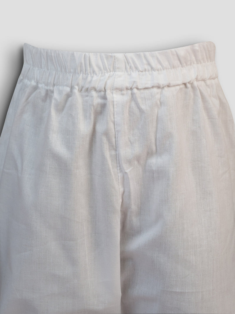 Boys Yellow Linen Slub Kurta Pyjama Set