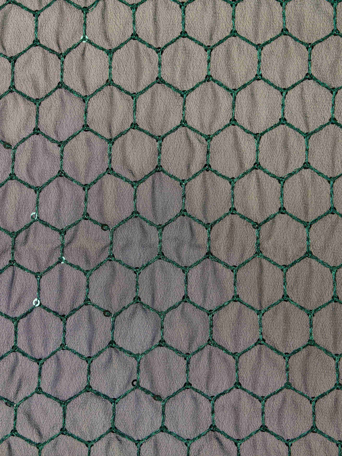 Men's Bottle Green Georgette Plain Dupatta