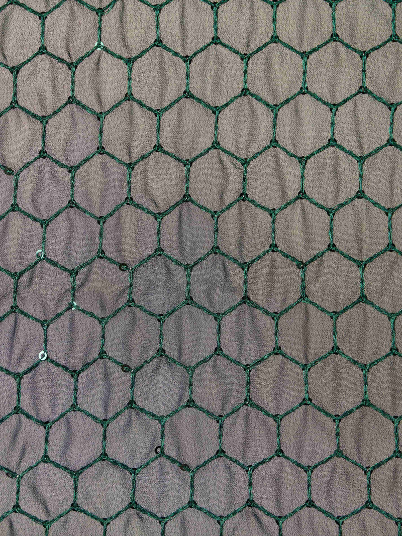 Men's Bottle Green Georgette Plain Dupatta