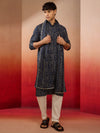 Men's Blue Rayon Bandhani Print Dupatta