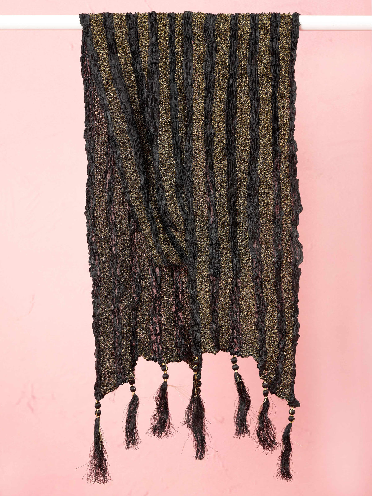 Elegant Black Crushed Dupatta