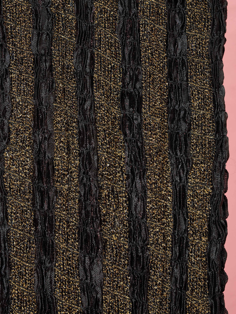 Elegant Black Crushed Dupatta