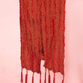 Men's Maroon Synthetic Crushed Dupatta Kurta Set