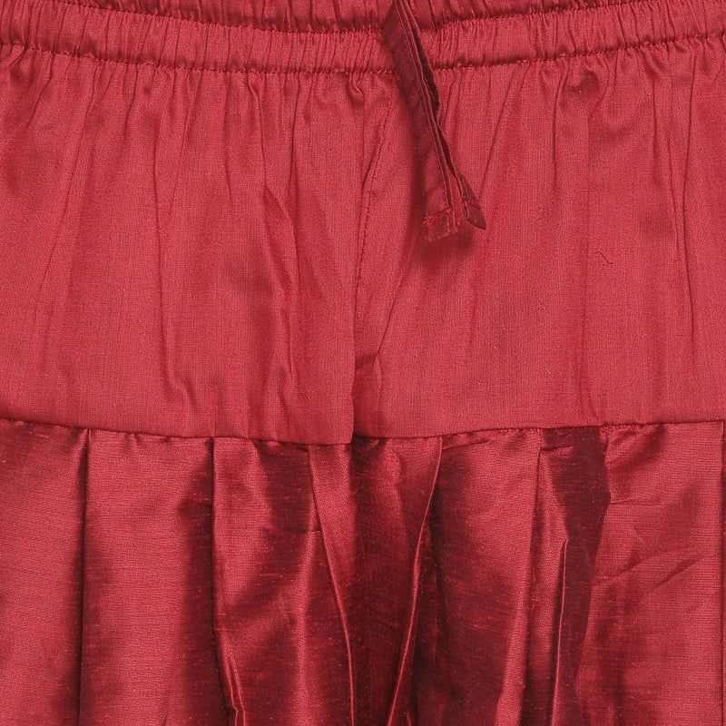 VASTRAMAY Men's Black Jute Cotton Blend Sherwani Set