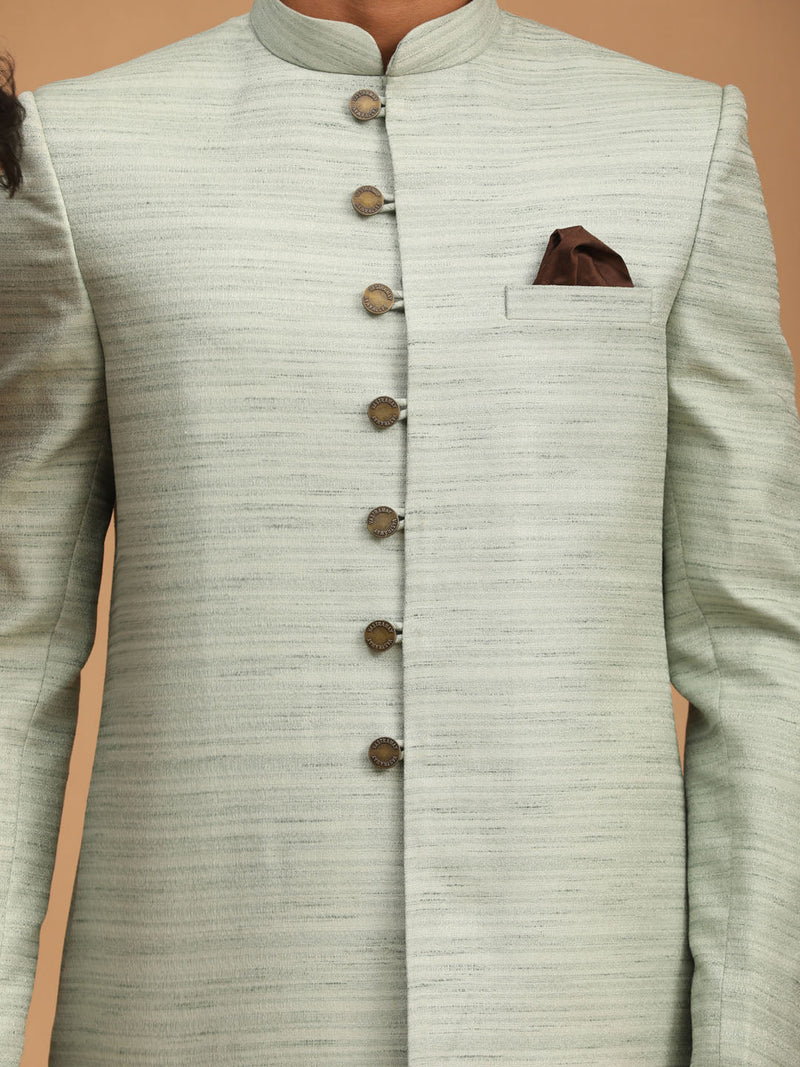 Men's Mint Green Sherwani Set