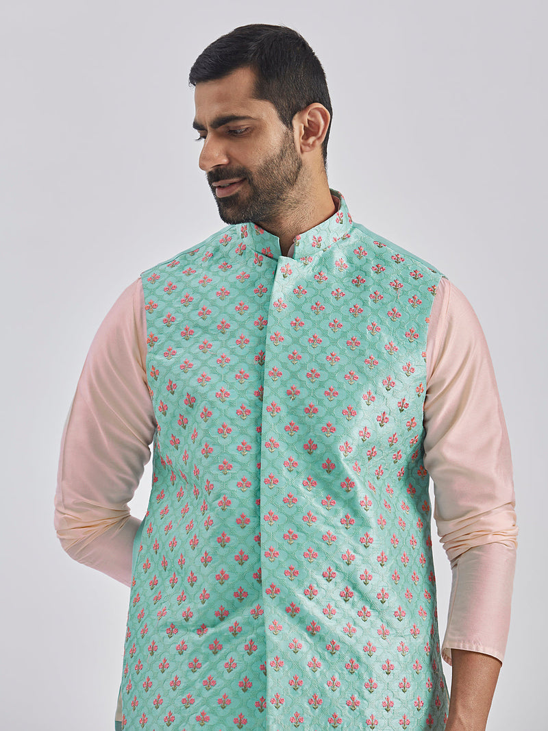 Men's Mint Green - Nehru Jacket