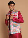 Men's Multi-Color Printed Nehru Jacket