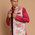 Men's Multi-Color Printed Nehru Jacket