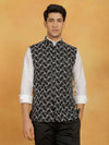 Men's Black Cotton Nehru Jacket