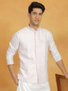 Men's Pink Cotton Nehru Jacket