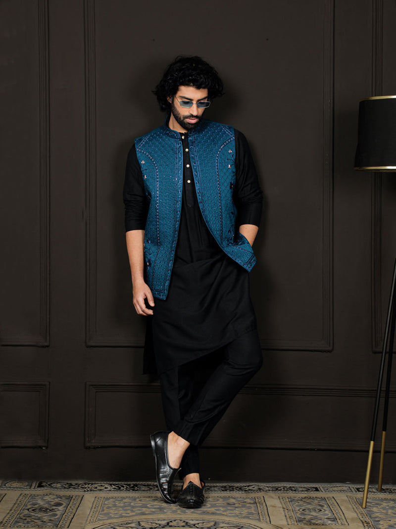 Men's Silk Blend Nehru Jacket