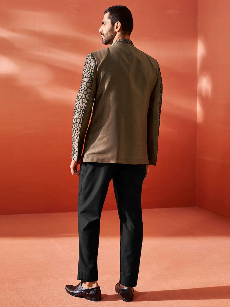 Men's Coffee Silk Blend Jodhpuri