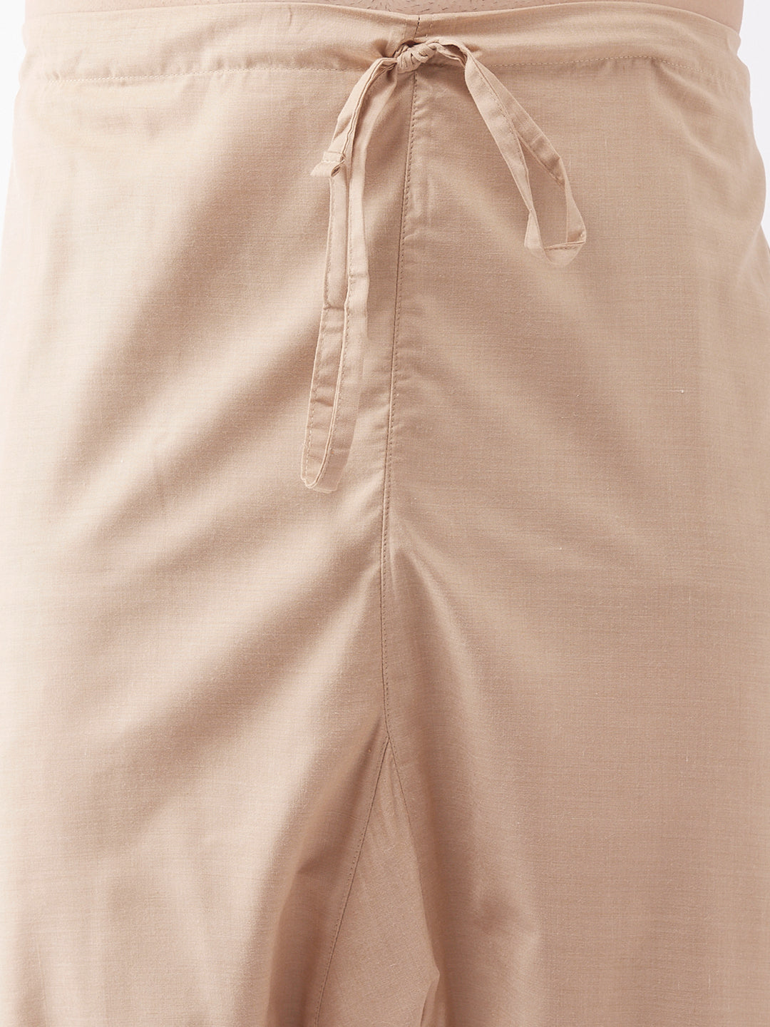 VASTRAMAY Men's Chiku Cotton Blend Kurta and Pyjama Set