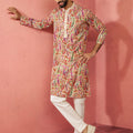 Men's Cream Kurta with Cream Pyjama