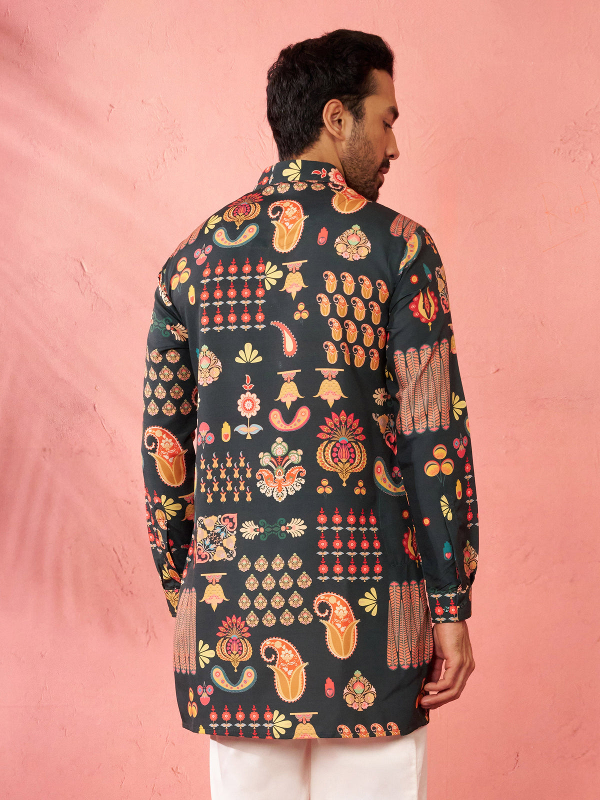 Men's Bottle Green Rayon Kurta