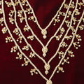 Traditional Men's Wedding Necklace - Cream Gold Layered Pearl Design
