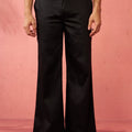 Men's Black Fine Satin Palazzo Pants