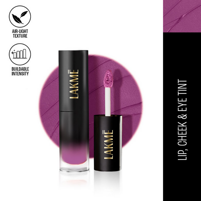 Lakme Xtraordin-Airy One-And-Done Lip, Eye & Cheek Tint - Lavender Mist
