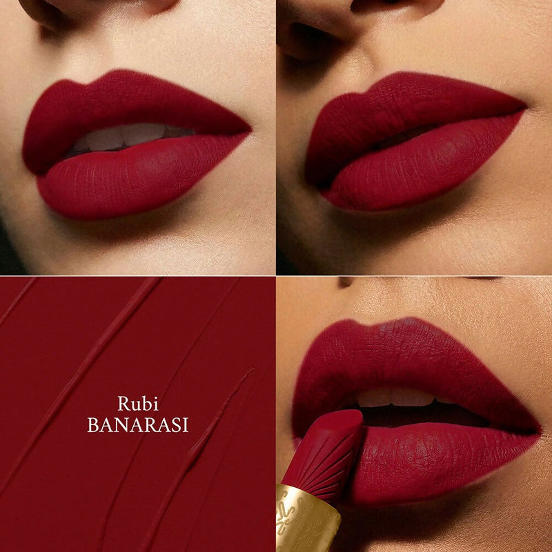 Kay Beauty x Falguni Shane Peacock Luxe Matte Lipstick - Ruby Banarasi
