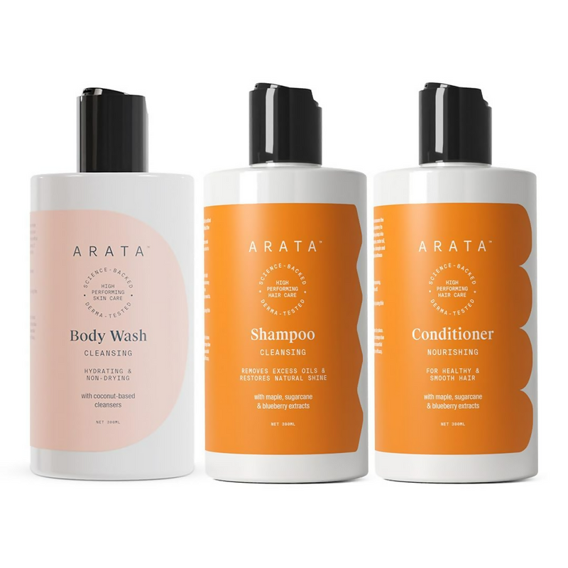 Arata Natural Oil Control Shower Power Set For Women & Men