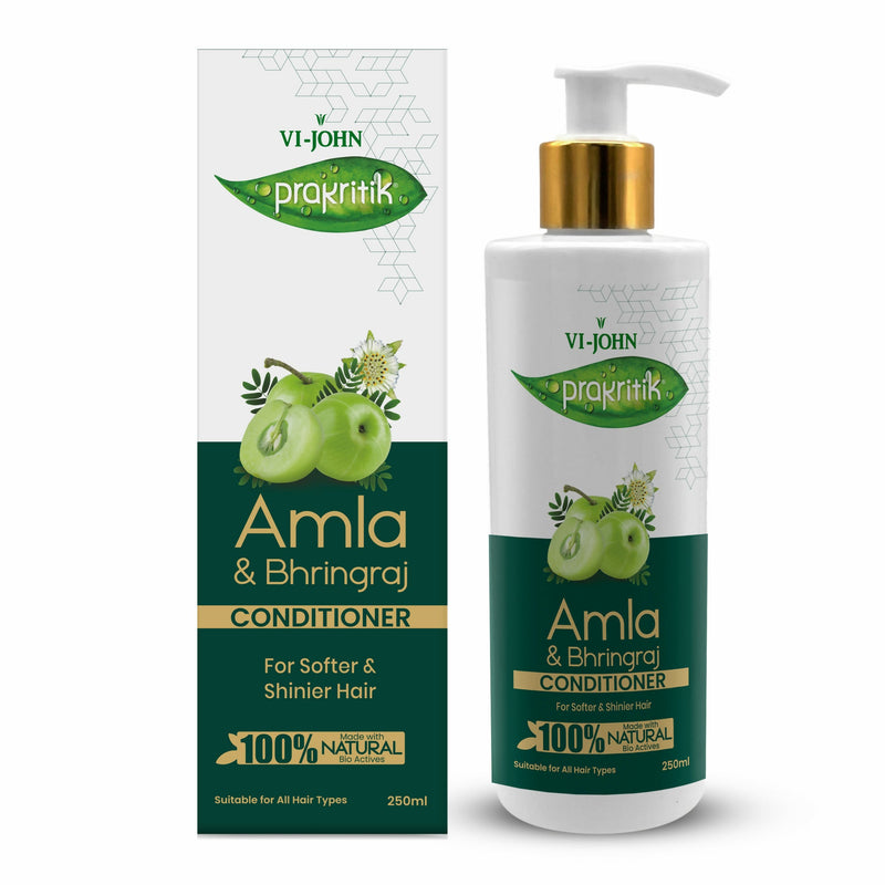 VI-JOHN Prakritik Amla & Bhringraj Conditioner, Vitamin C for deep-rooted care,100% Bio Actives