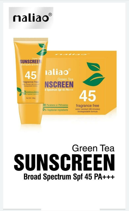 Maliao Professional Green Tea Sunscreen Lotion SPF 45