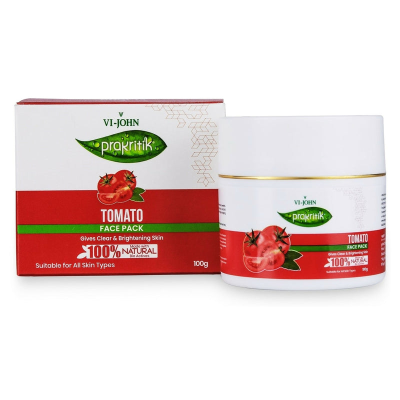 VI-JOHN prakritik Tomato Face Pack packaging on a white background