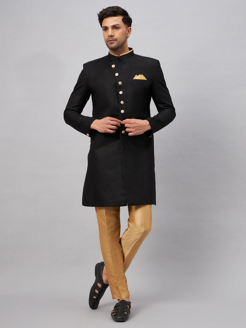 Men's Black Indo Western Set