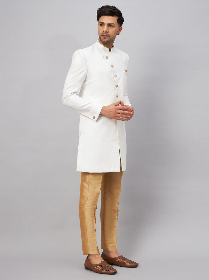 Men's White Indo Western Set