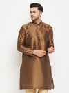 Men's Coffee Cotton Silk Blend Kurta