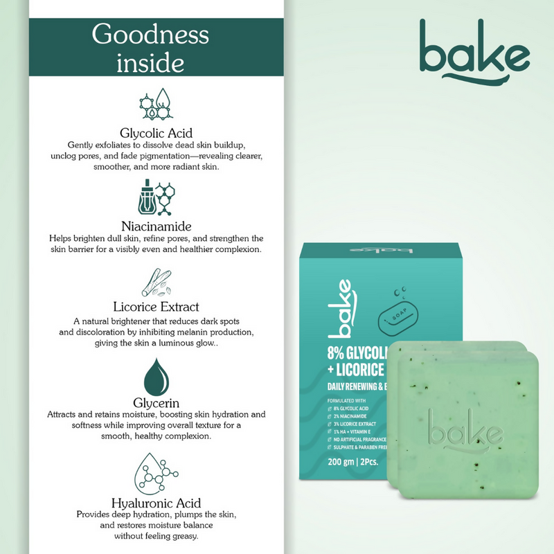 Bake 8% Glycolic Acid Scrub Treatment Soap