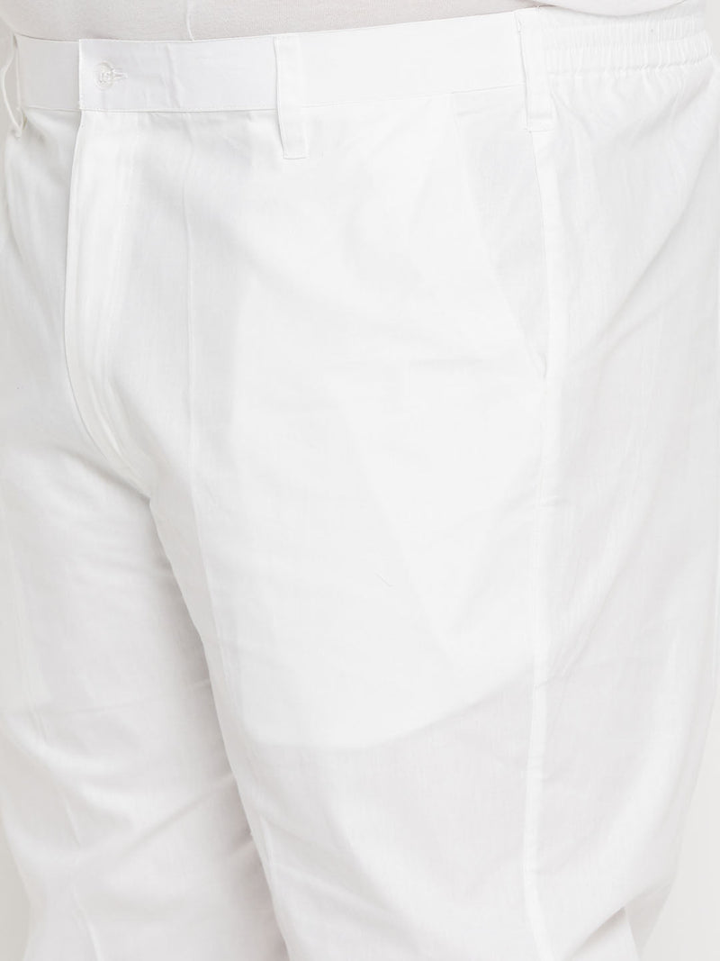 Men's Plus Size Aqua Blue Cotton Kurta And Cotton Pant Style Pyjama Set