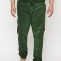 VASTRAMAY Men's Plus Size Dark Green Pyjama