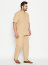 Plus Size Men's Work From Home Kurta And Salwar Set