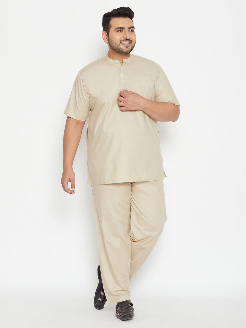 Men's Plus Size Work From Home Kurta And Salwar Set