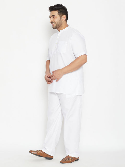Men's Plus Size Work From Home Kurta And Salwar Set