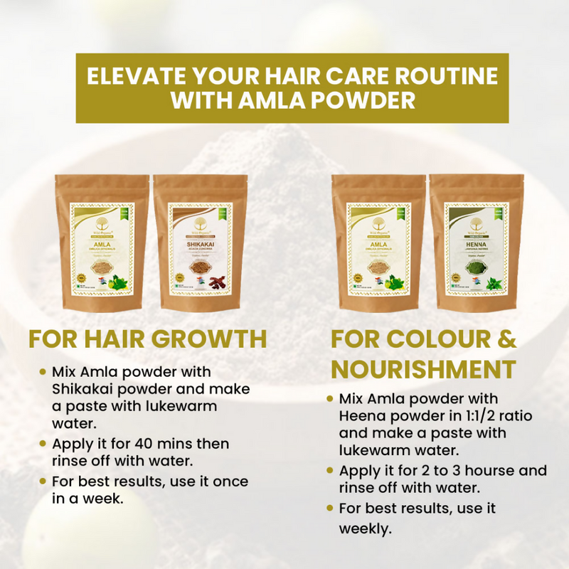 Wild Organic Amla Powder Natural Hair Growth