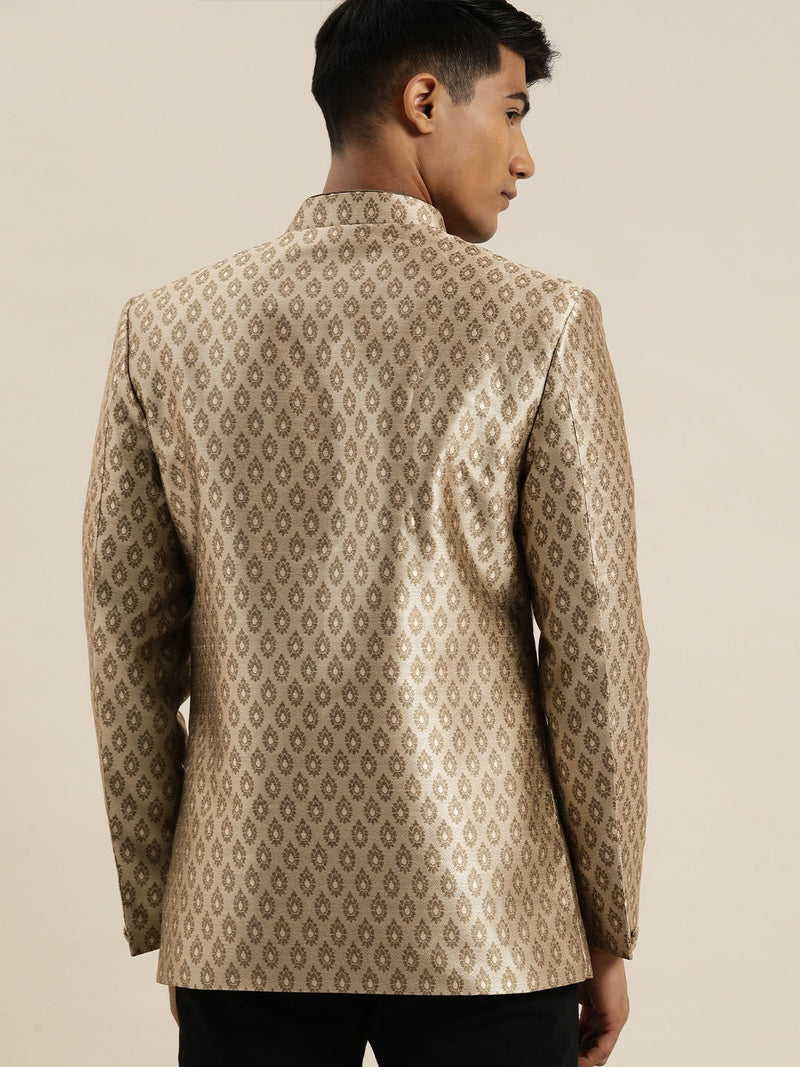 Men's Coffee Ethnic Woven Jodhpuri