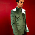 Men's  Green Velvet Jodhpuri