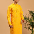 Men's Yellow Mirror Kurta