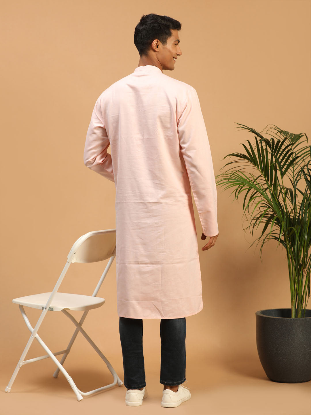 Men's Orange Organic Cotton Kurta