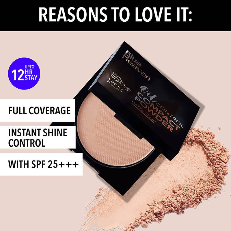 Blue Heaven Oil Control Compact Powder Matte Finish SPF 25 PA+++ Vanilla
