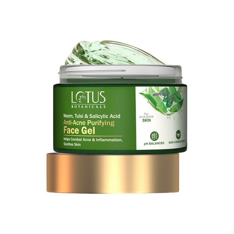 Lotus Botanicals Neem, Tulsi & Salicylic Acid Anti-Acne Purifying Face Gel